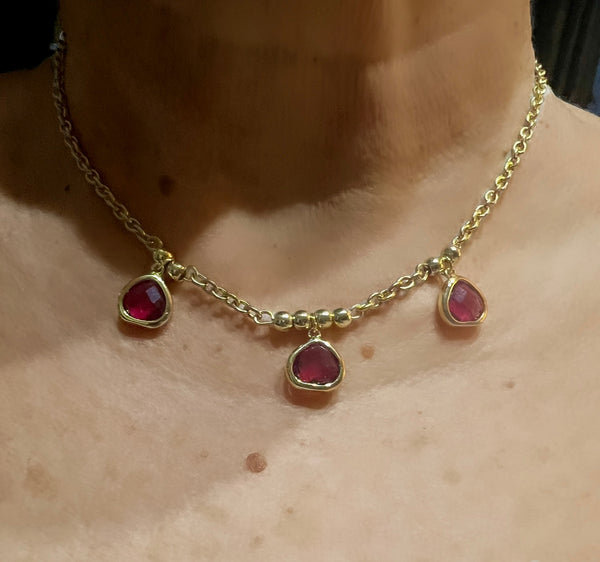 COLLIER TRIO D’ÉMERAUDES