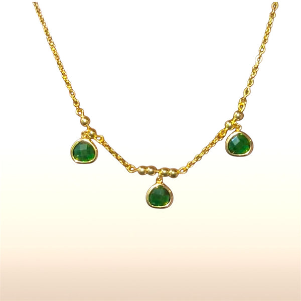 COLLIER TRIO D’ÉMERAUDES