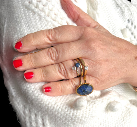 BAGUE AURA CÉLESTE LAPIS LAZULI