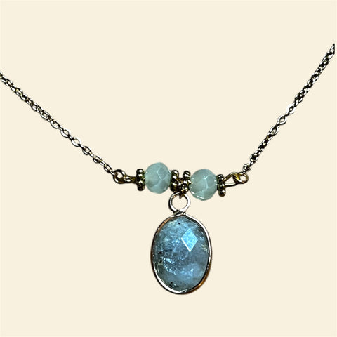 COLLIER LABRADORITE ARC DE VIE