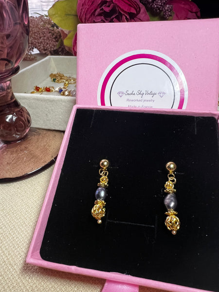 BOUCLES D’OREILLES PENDANTES  ROCOCO