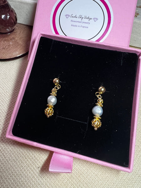 BOUCLES D’OREILLES PENDANTES  ROCOCO