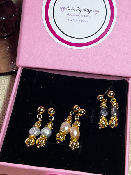 BOUCLES D’OREILLES PENDANTES  ROCOCO