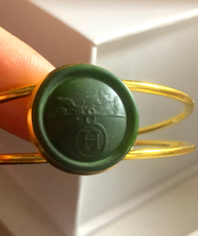 Bracelet jonc upcyclé « Green H »